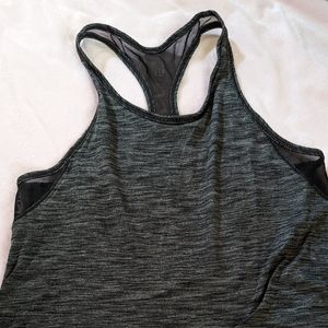 Lululemon black mesh and grey tank top